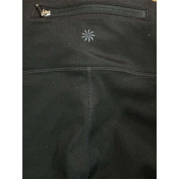 ATHLETA Black Cropped Ankle Tight Performance Leggings Reflective Size Small - Picture 4 of 6